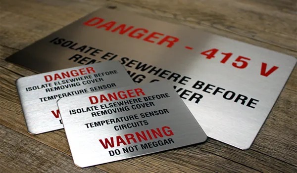 Electrical Control Panel Label